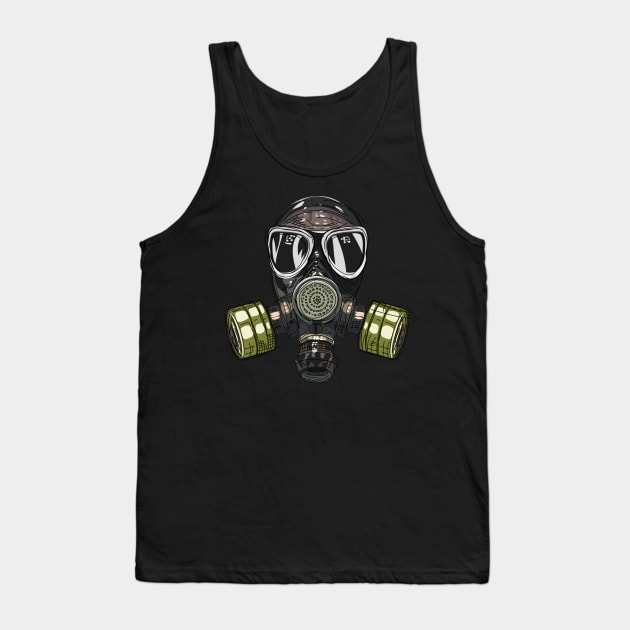 Face Mask Gas Mask Quarantine Covid-19 Design Tank Top by Made In Kush